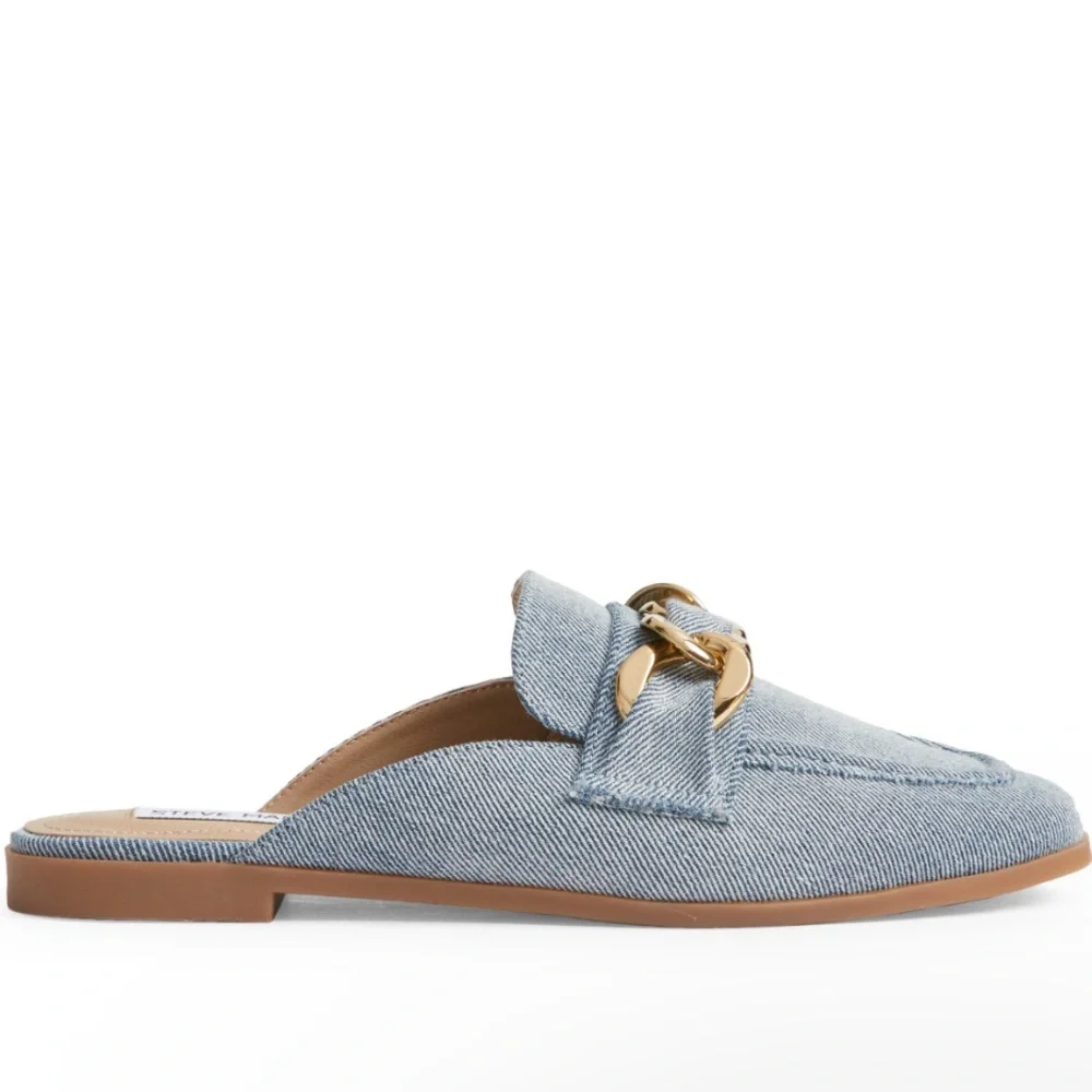 🌸STEVE MADDEN🌸 Cassady Loafer Mule Denim Size: 5M - Picture 2 of 10